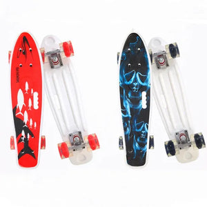 Mini Skateboard 22inch Plastic PP Skate Board for Teens Kids Age 4 up Teenager